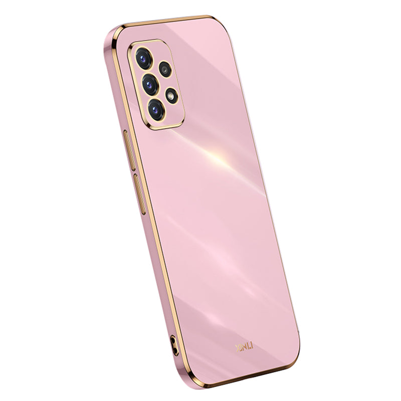 Pouzdro na telefon XINLI pro Samsung Galaxy A32 4G (verze EU) Galvanické pokovování TPU zadní kryt mobilního telefonu odolný proti nárazu Pouzdro na telefon XINLI pro Samsung Galaxy A32 4G (verze EU) Galvanické pokovování TPU zadní kryt mobilního telefonu odolný proti nárazu